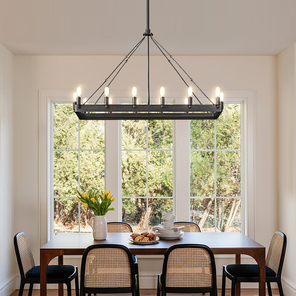 Camino Vintage Filament Rectangular Chandelier