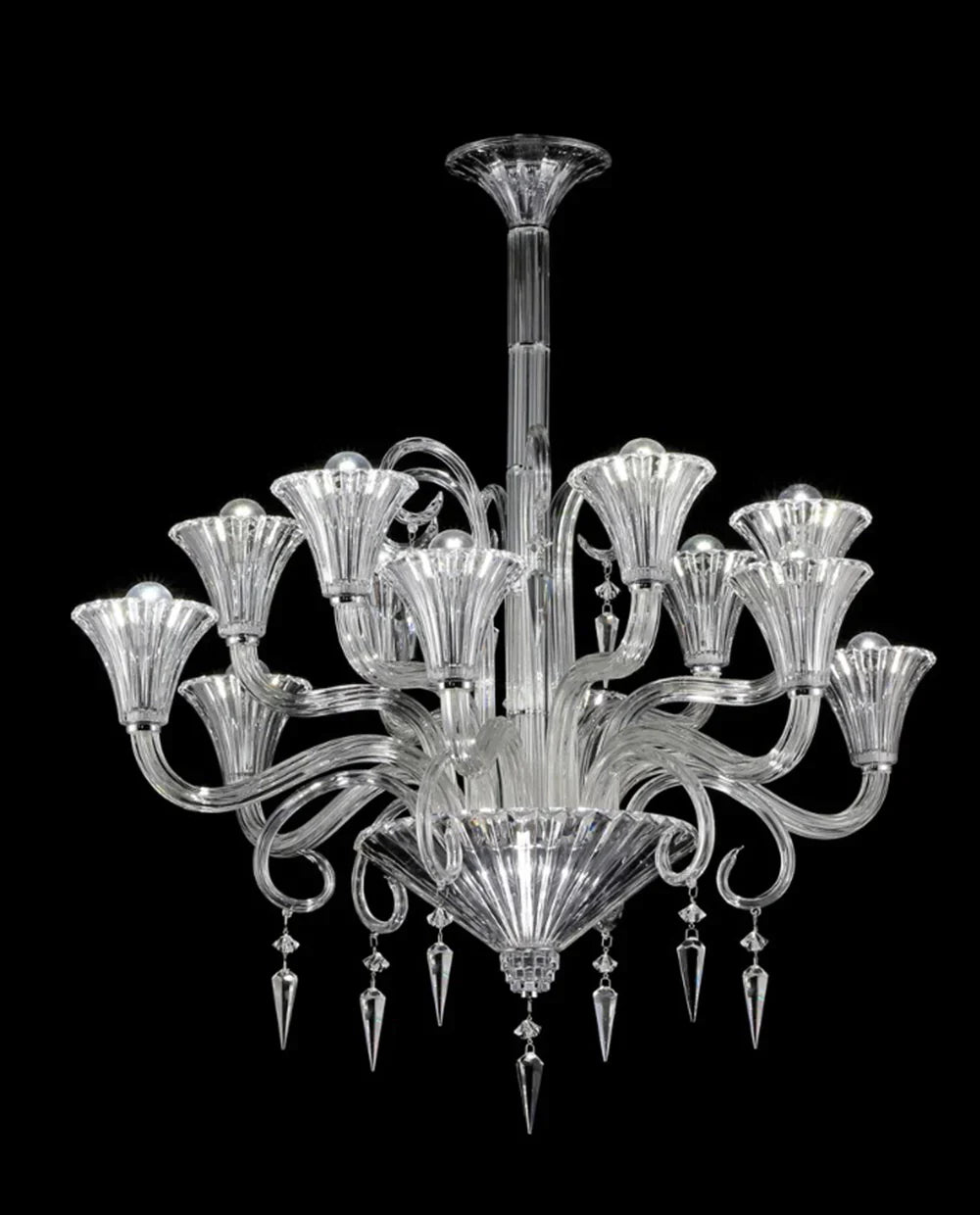 12 Lights Crystal Lighting - Lightings Menu