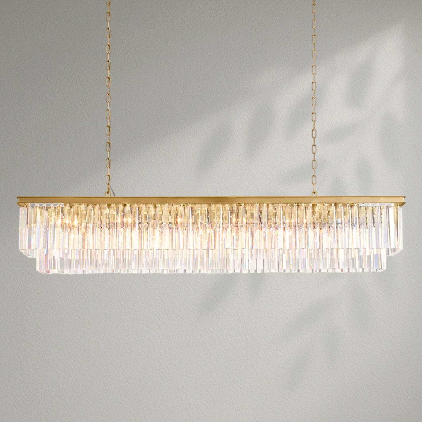 1920s Odeom Rectangular Chandelier - Lightings Menu