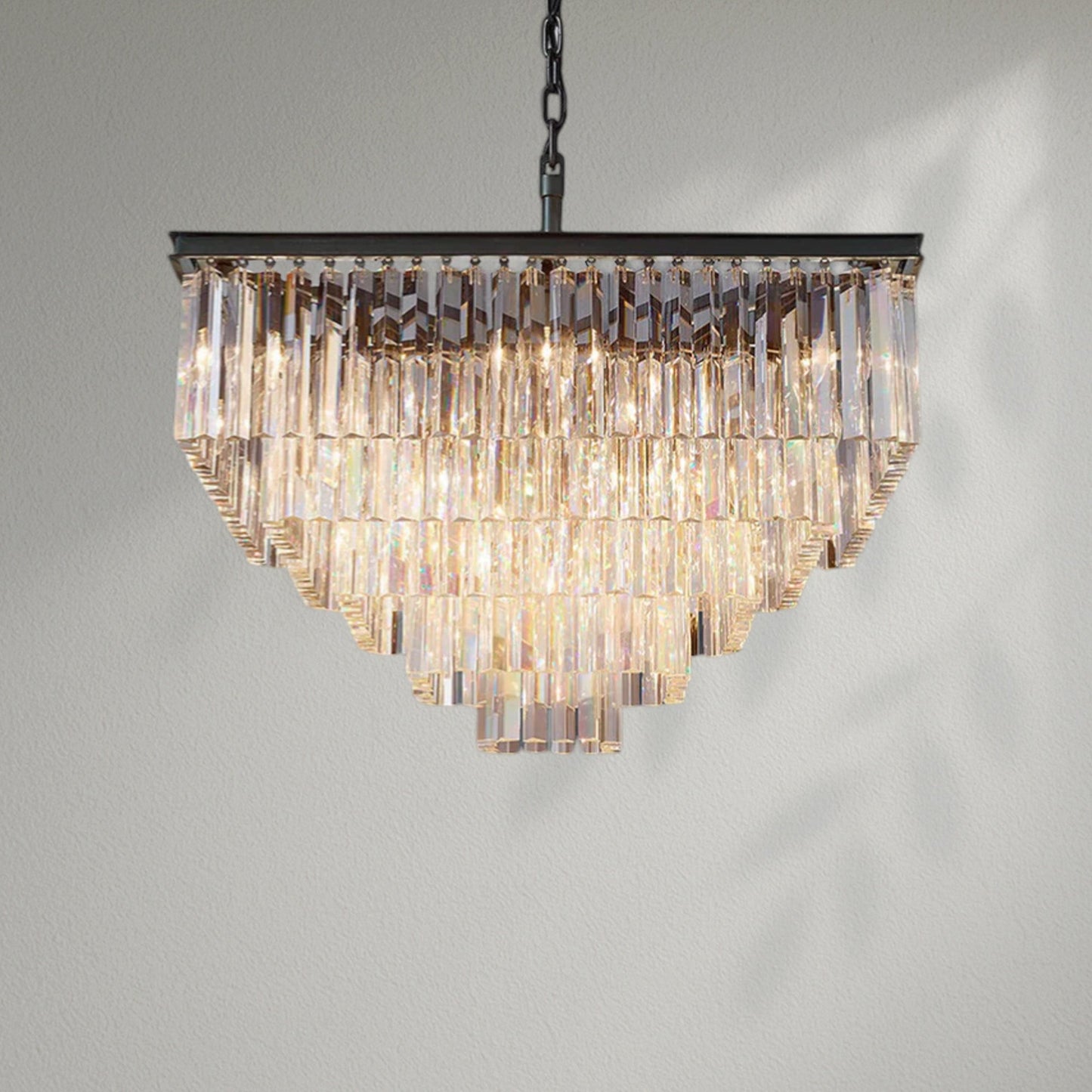 1920s Odeom Square Chandelier - Lightings Menu