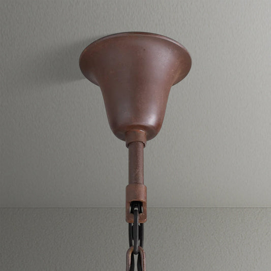 19th C. Rococo Iron & Crystal Round Dining Room Chandelier 101" - Lightings Menu