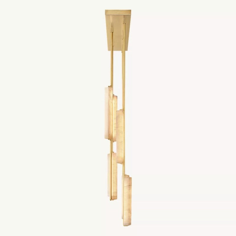 Audon Alabaster Linear Chandelier 54"