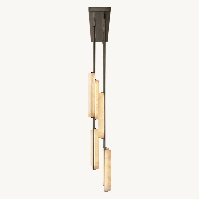 Audon Alabaster Linear Chandelier 54"
