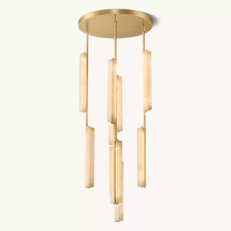 Audon Alabaster Round Chandelier 24"