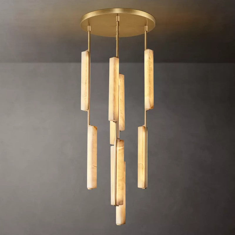 Audon Alabaster Round Chandelier 24"