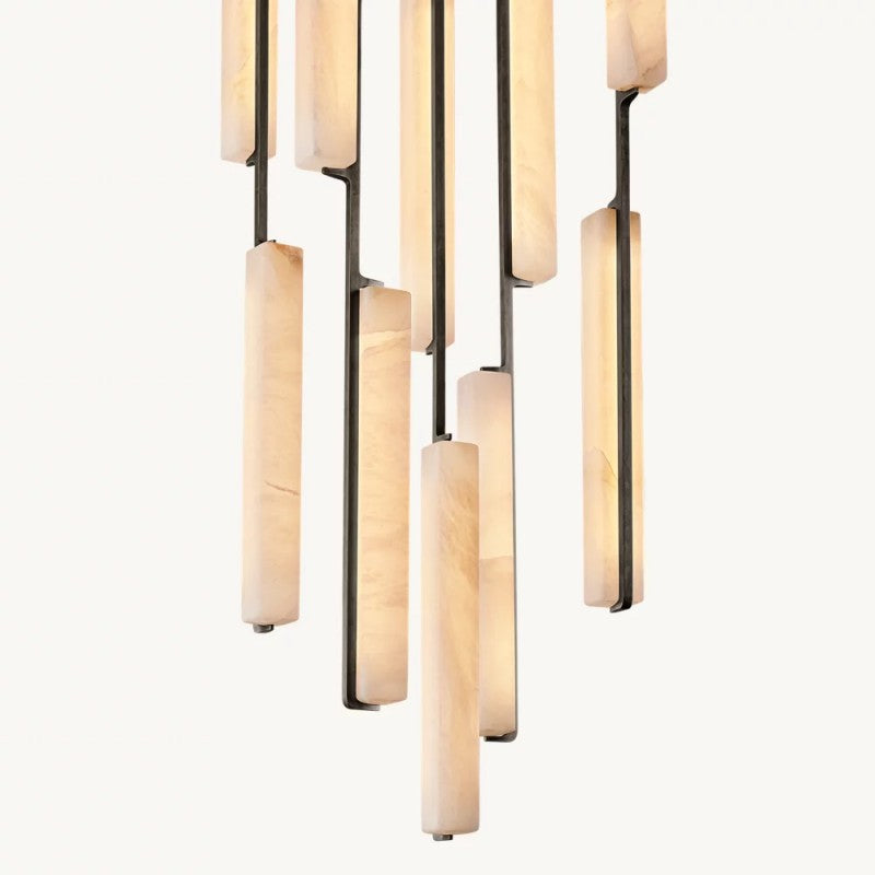 Audon Alabaster Round Chandelier 24"