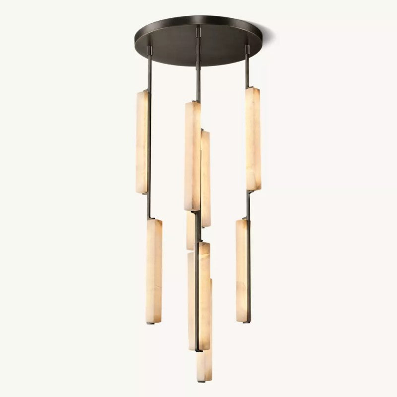 Audon Alabaster Round Chandelier 24"