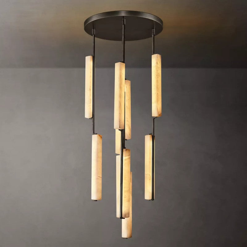 Audon Alabaster Round Chandelier 24"