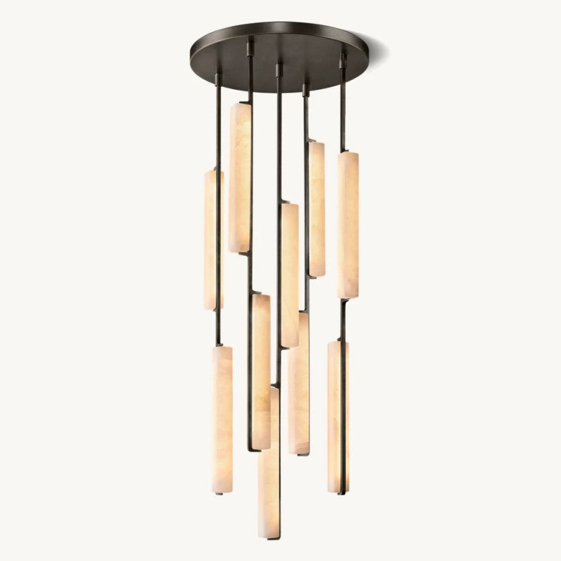 Audon Alabaster Round Chandelier 24"