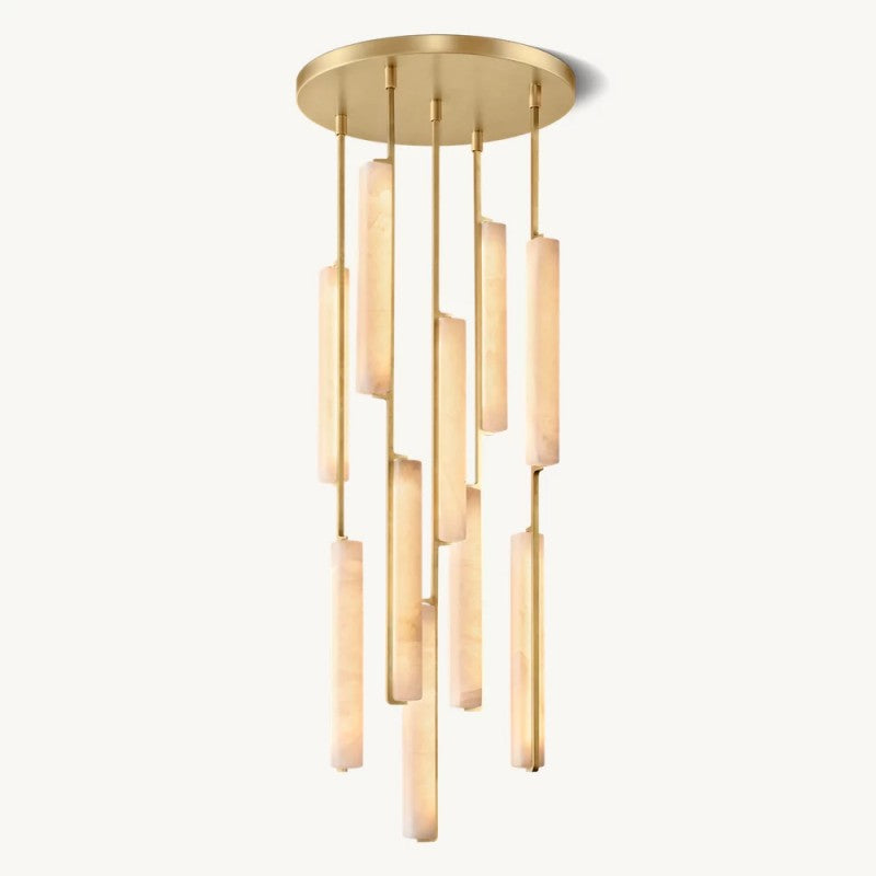 Audon Alabaster Round Chandelier 24"