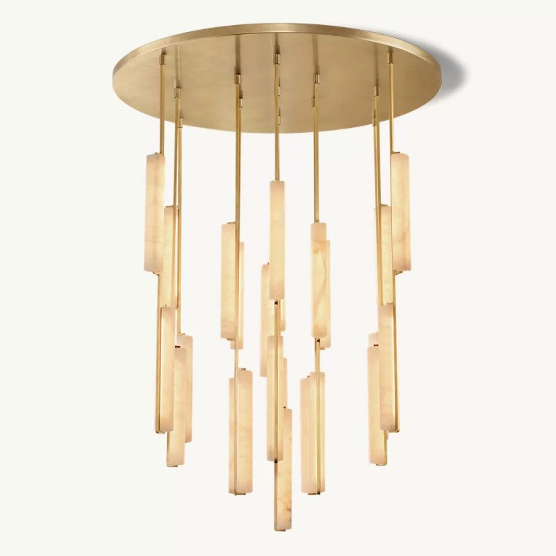 Audon Alabaster Round Chandelier 56"