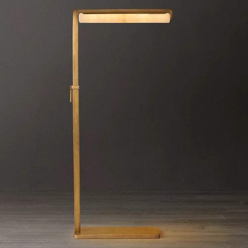 Audon Alabaster Task Floor Lamp