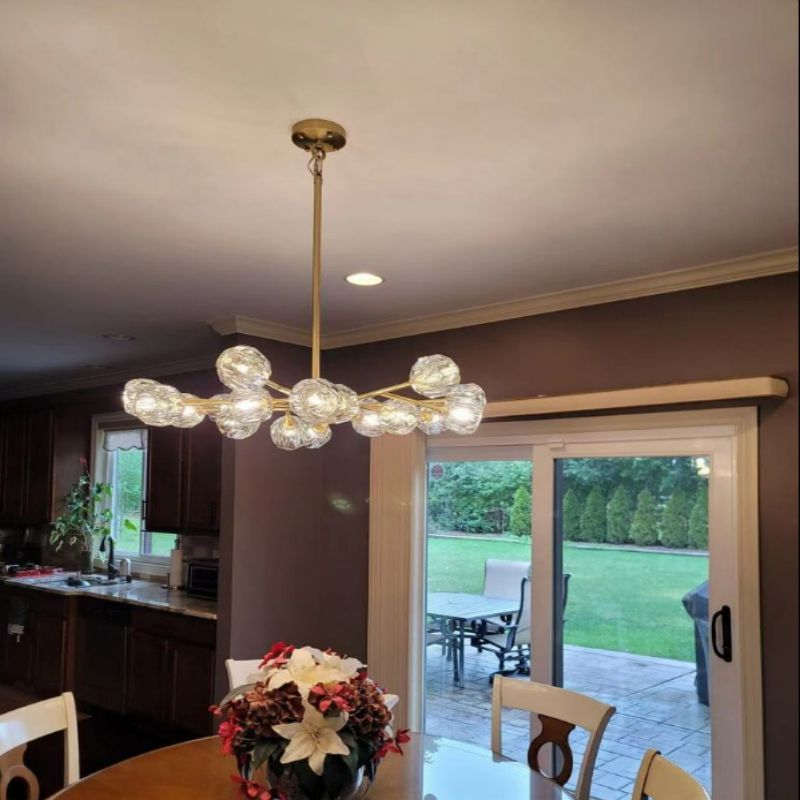 Kalle Clear Crystal Chandelier D36"