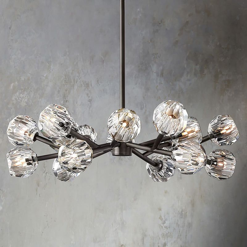 Kalle Clear Crystal Chandelier D36"