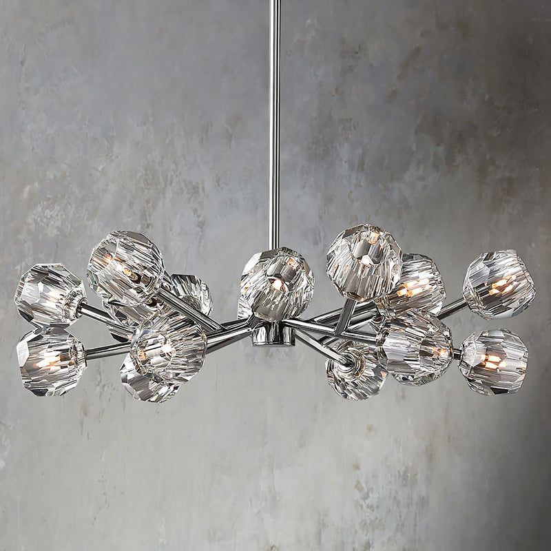 Kalle Clear Crystal Chandelier D36"