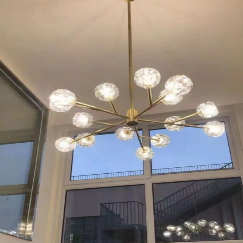 Kalle Clear Crystal Chandelier D36"