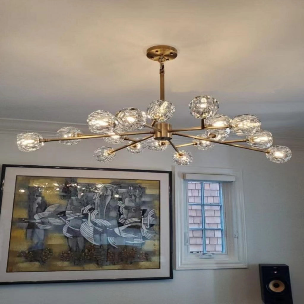 Kalle Clear Crystal Chandelier D36"