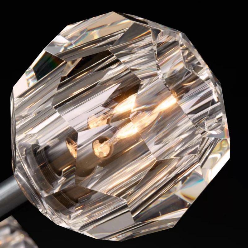 Kalle Smoke Cristal Glass Cord Pendant