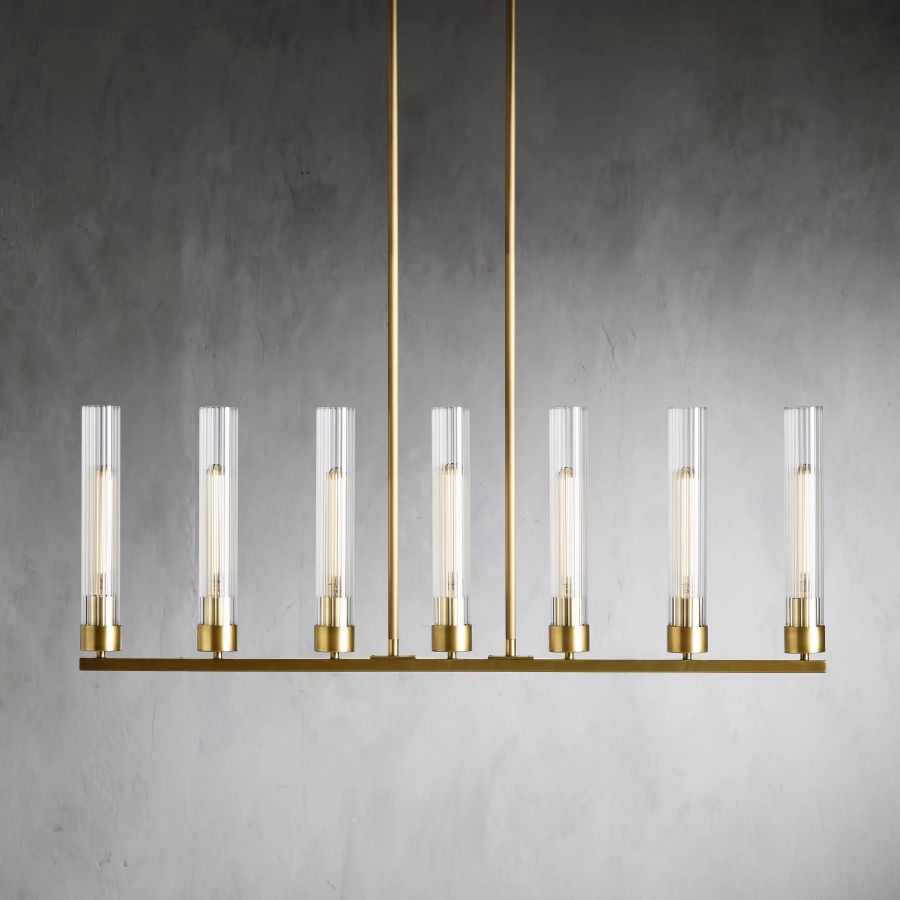 Chgakle Glass Linear Chandelier