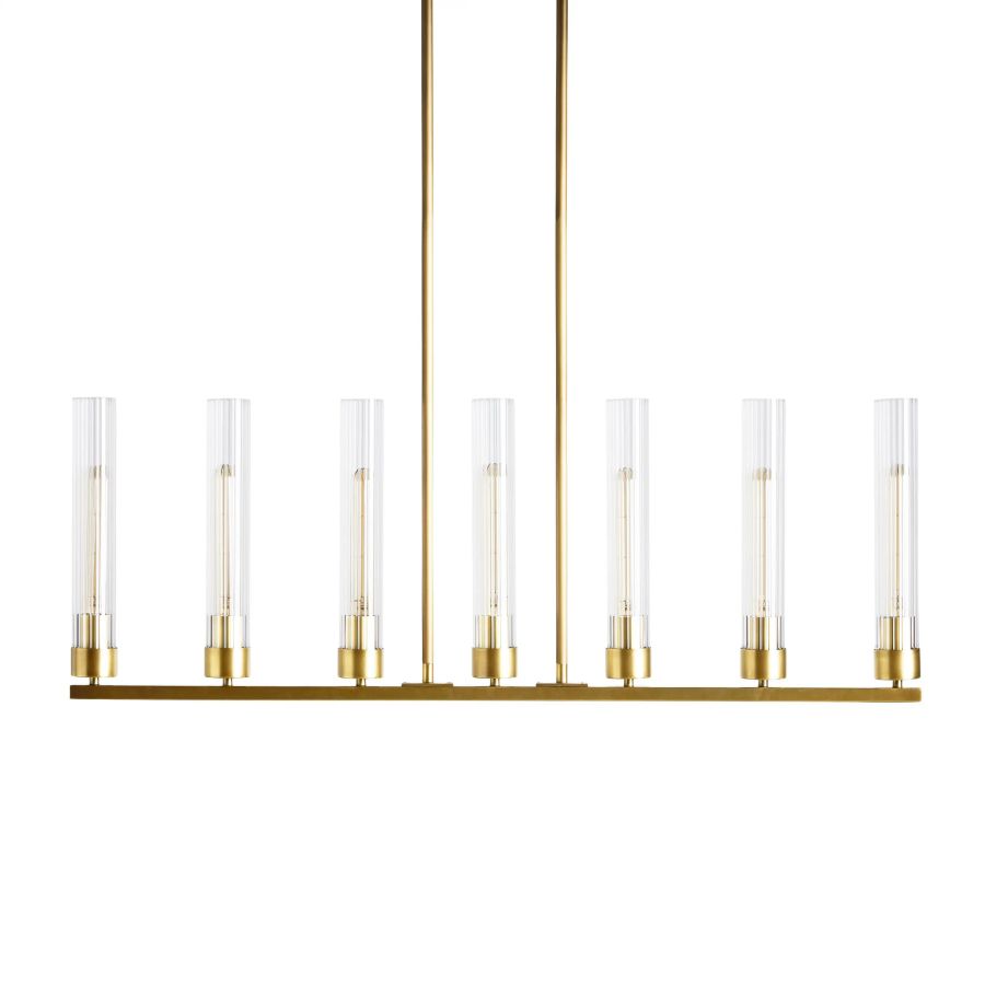 Chgakle Glass Linear Chandelier