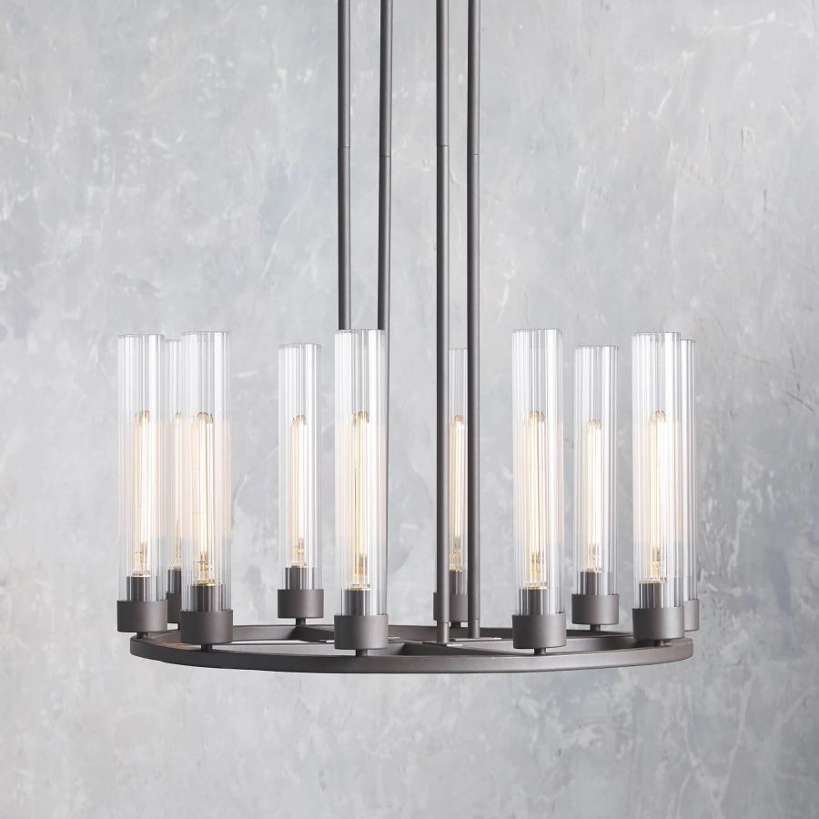 Chgakle Glass Round Chandelier