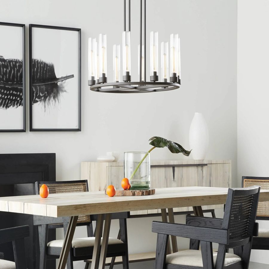 Chgakle Glass Round Chandelier
