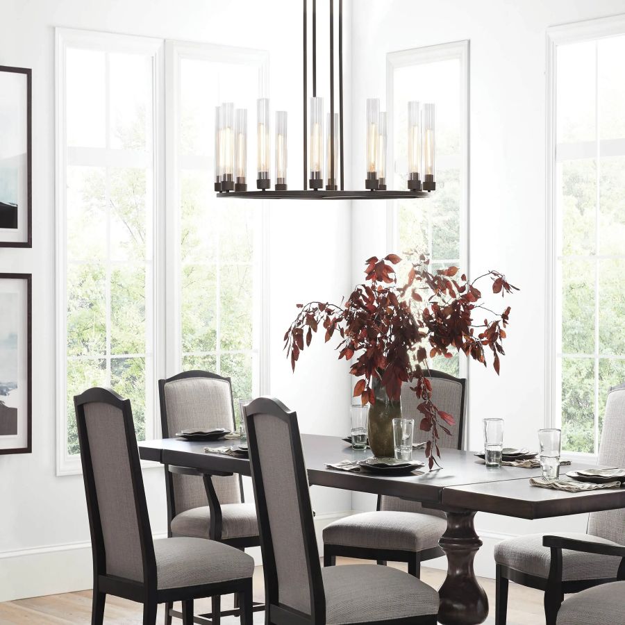Chgakle Glass Round Chandelier