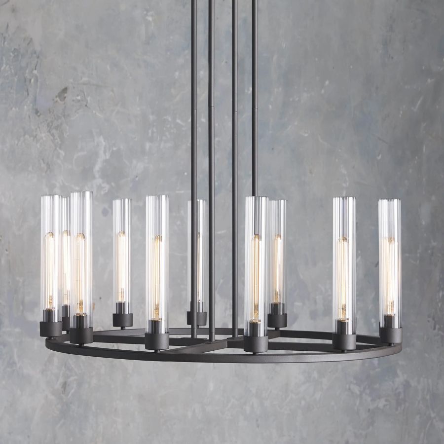 Chgakle Glass Round Chandelier