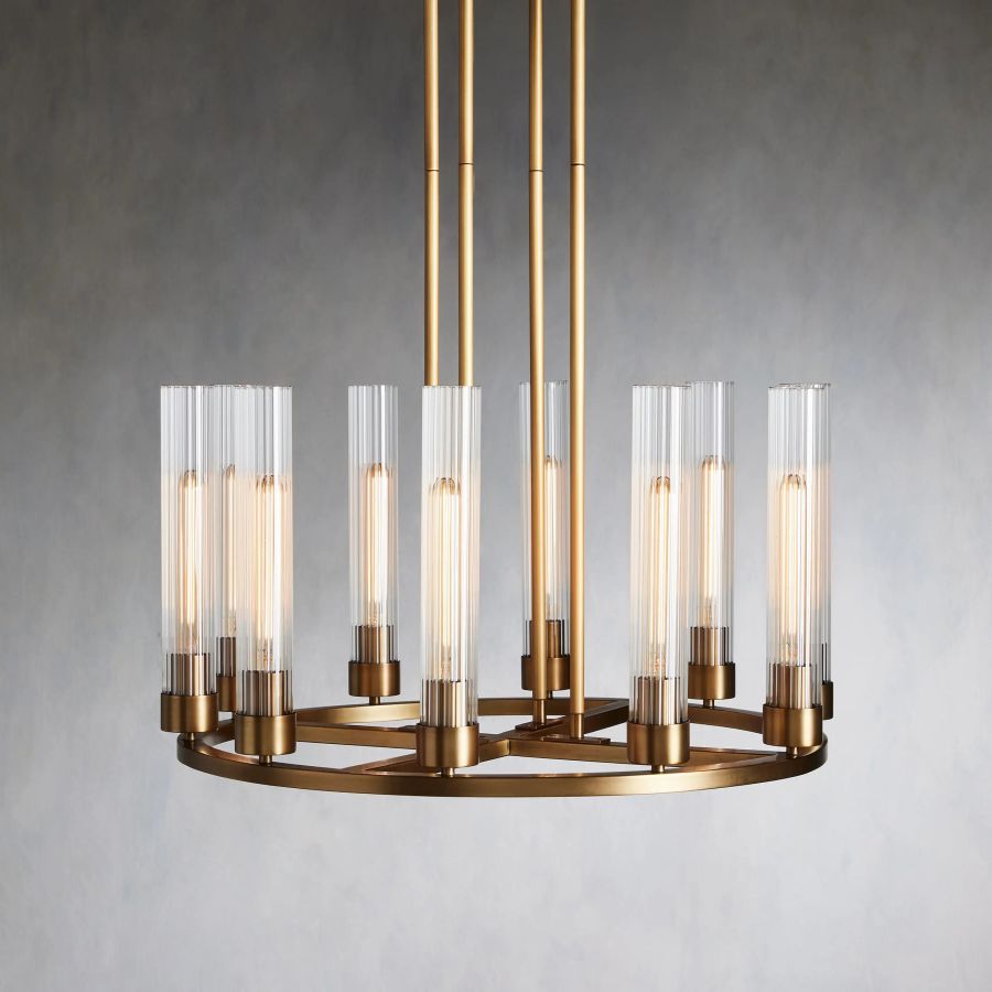 Chgakle Glass Round Chandelier
