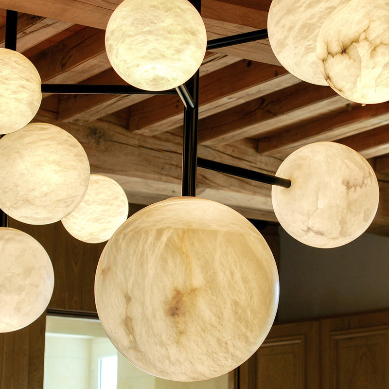 Carol Spheren Modern Artistic Alabaster Chandelier Light