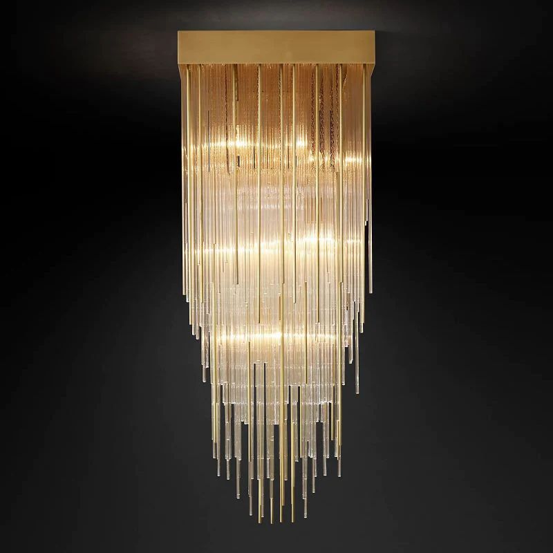 Cascade Square Living Room Chandelier 21"