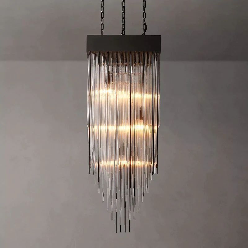 Cascade Square Living Room Chandelier 21"