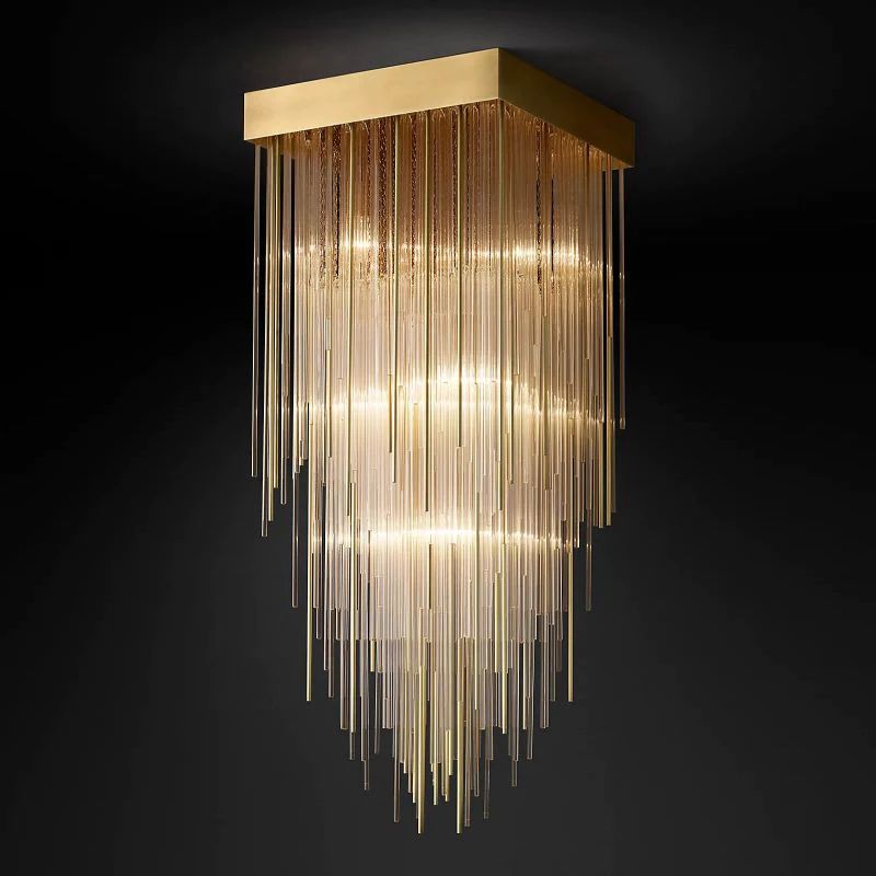 Cascade Square Living Room Chandelier 21"