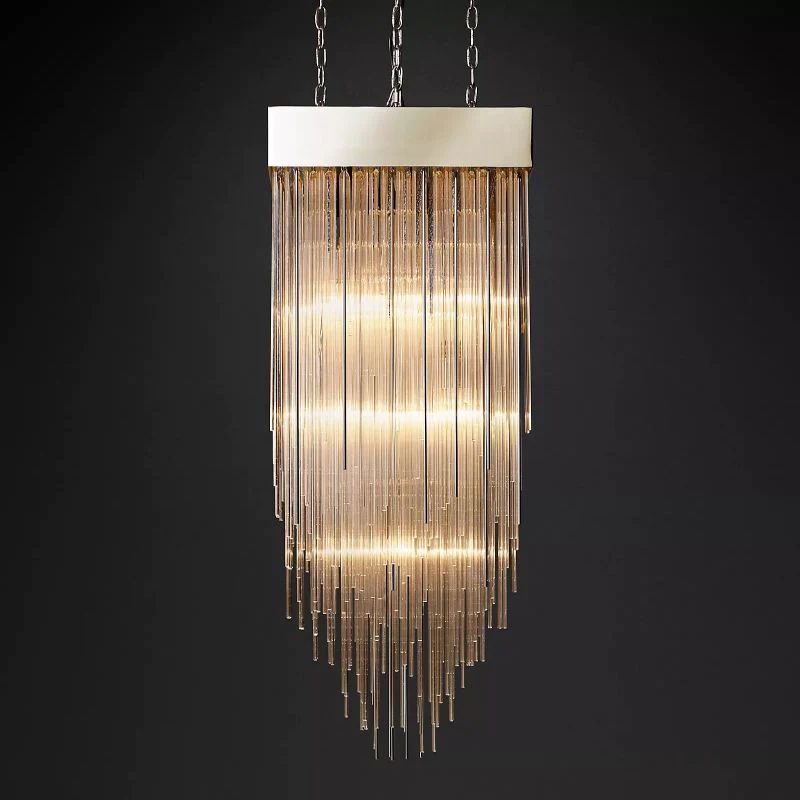 Cascade Square Living Room Chandelier 21"