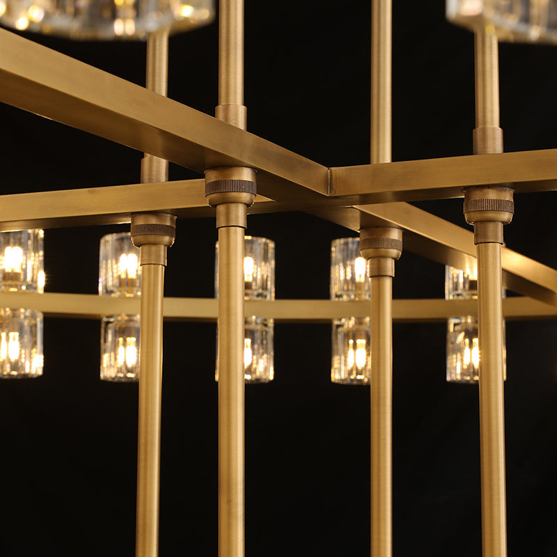 Wincei Crystal Shades 2-tier Round Chandelier 60''D