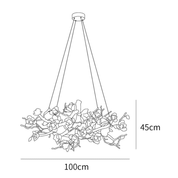 Flower Branch Brass Chandelier