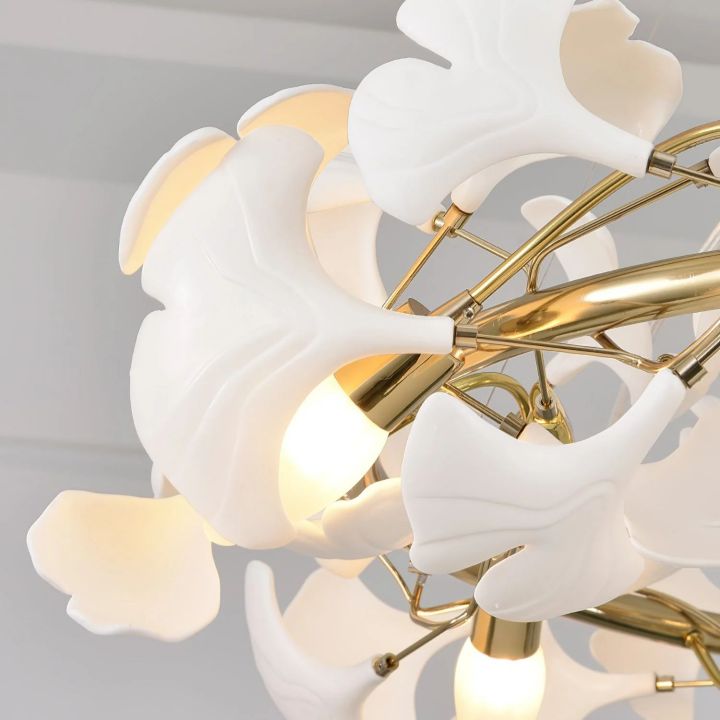 Gingko Ceramic Luxury Chandelier Style F