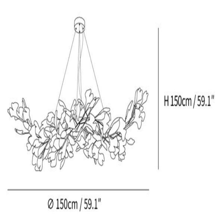 Gingko Ceramic Luxury Chandelier Style F