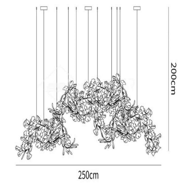 Gingko Ceramic Luxury Chandelier Style H
