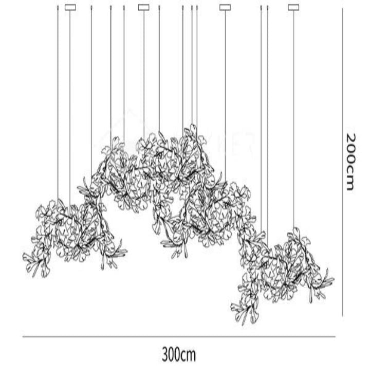 Gingko Ceramic Luxury Chandelier Style H