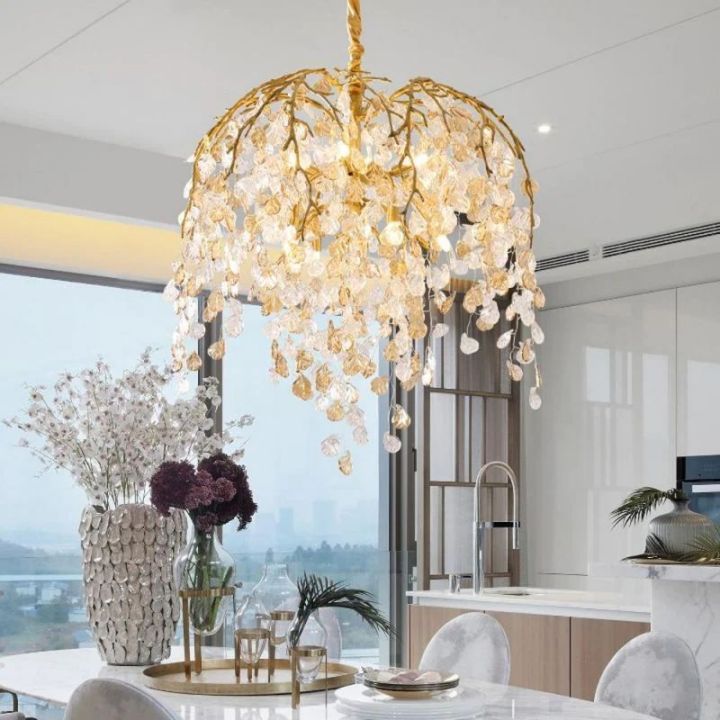 Cdyllic Glass Leaves Chandelier