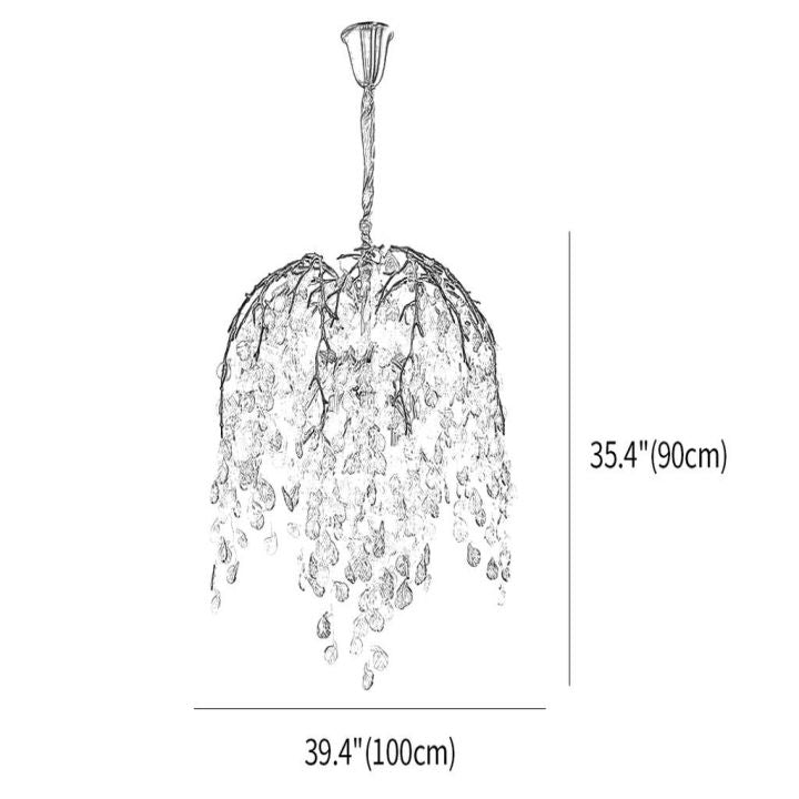 Cdyllic Glass Leaves Chandelier