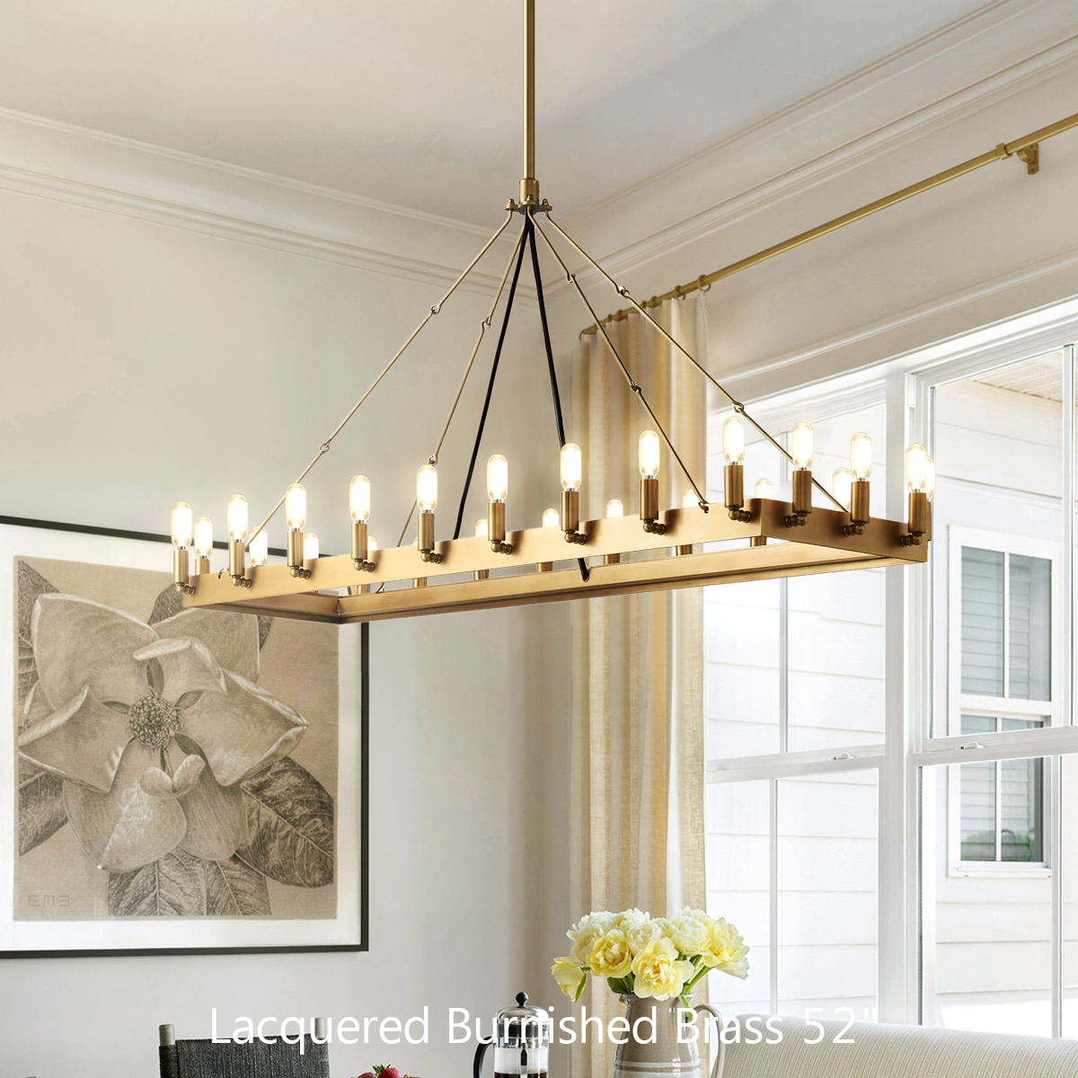 Camino Vintage Filament Rectangular Chandelier