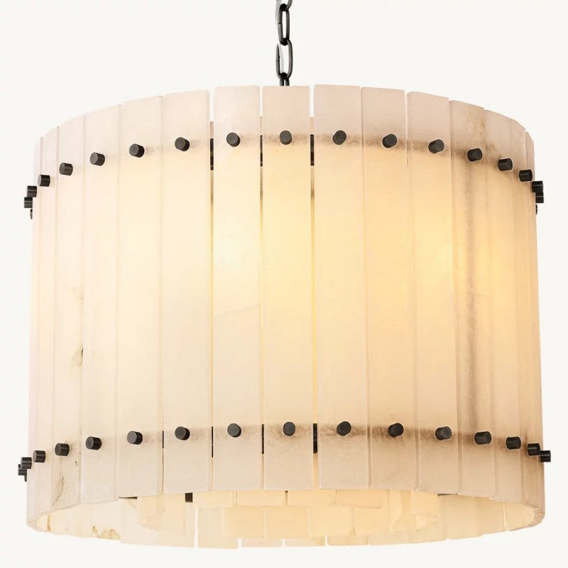 Mearin Alabaster Round Chandelier 22"