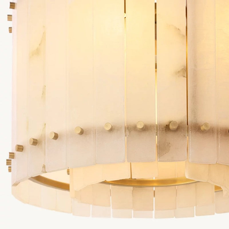 Mearin Alabaster Round Chandelier 22"