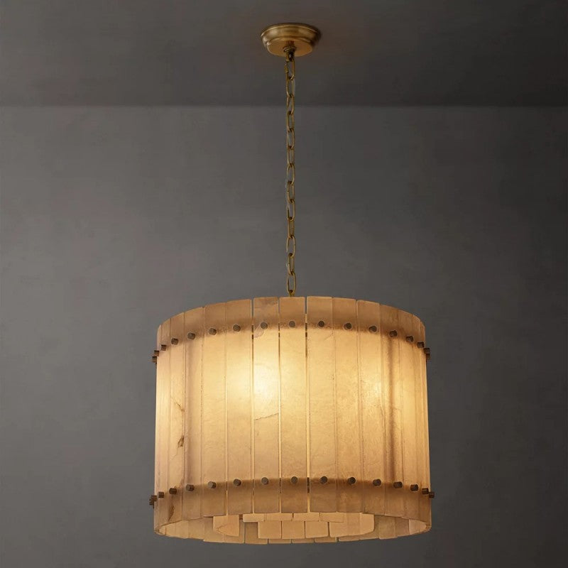 Mearin Alabaster Round Chandelier 22"