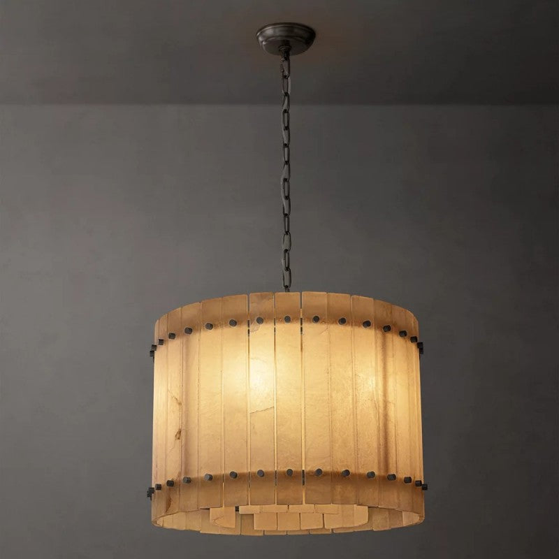 Mearin Alabaster Round Chandelier 22"