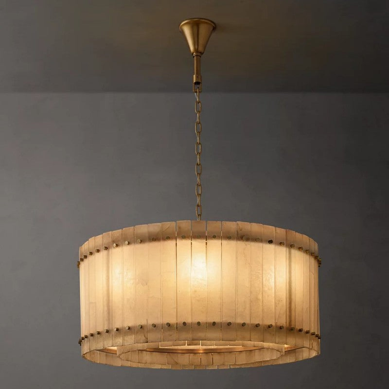 Mearin Alabaster Round Chandelier 37"