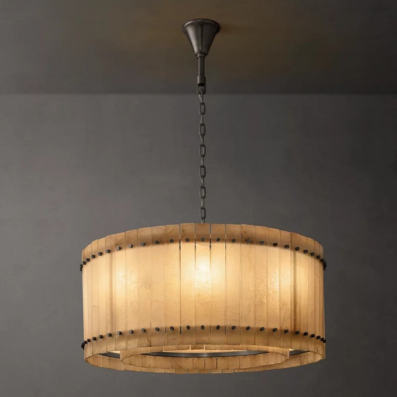 Mearin Alabaster Round Chandelier 37"