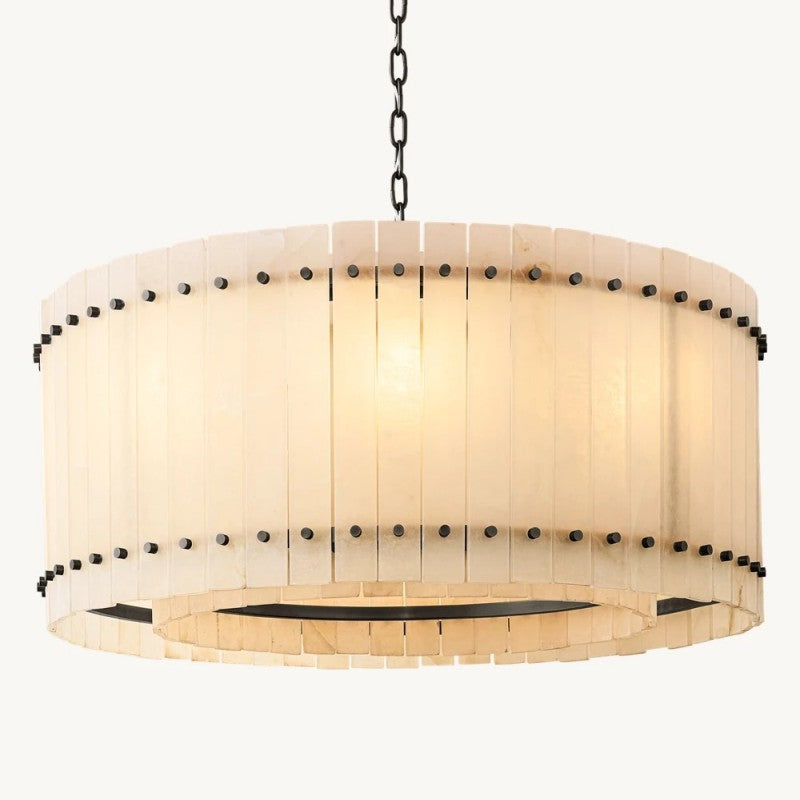 Mearin Alabaster Round Chandelier 37"